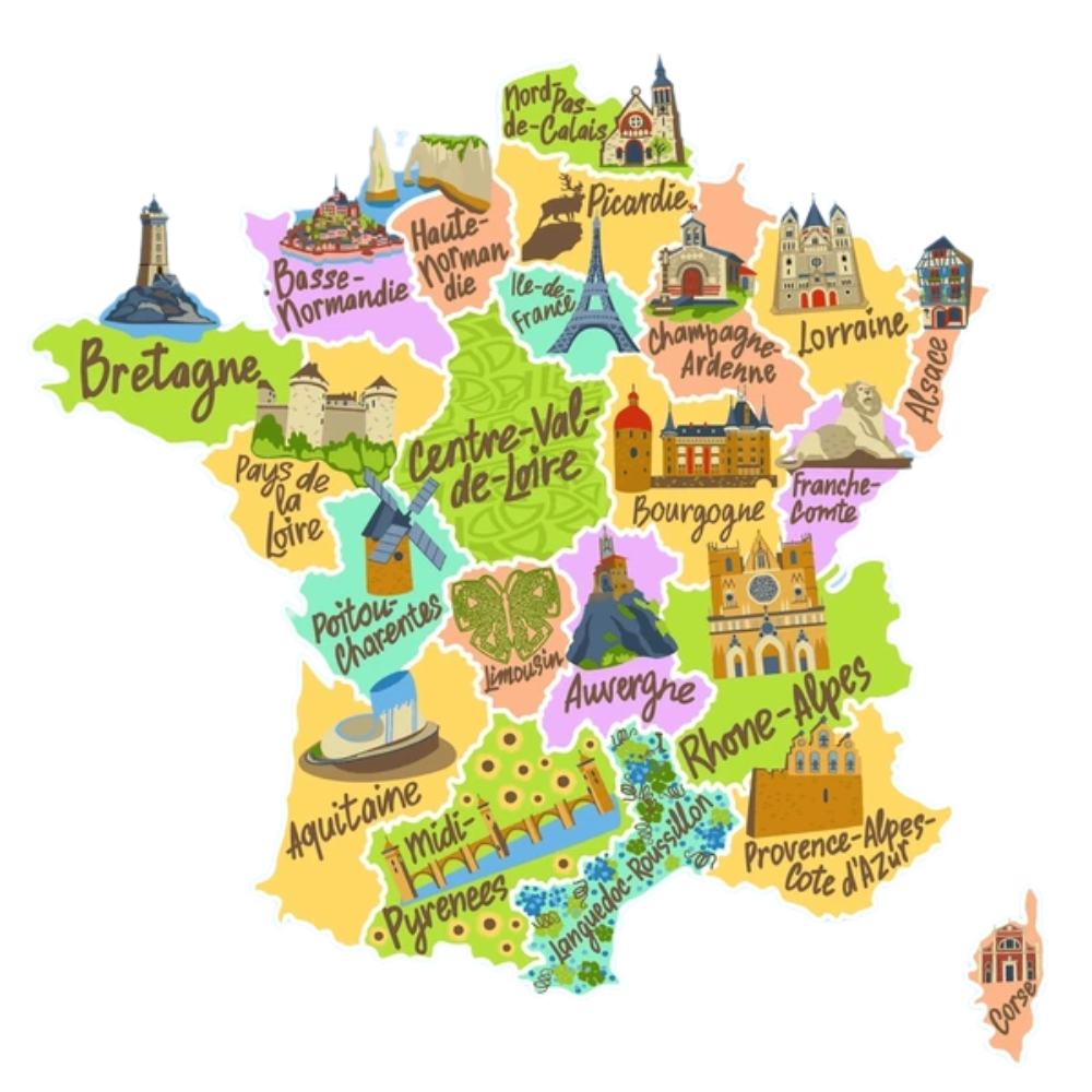 Carte des Régions de France